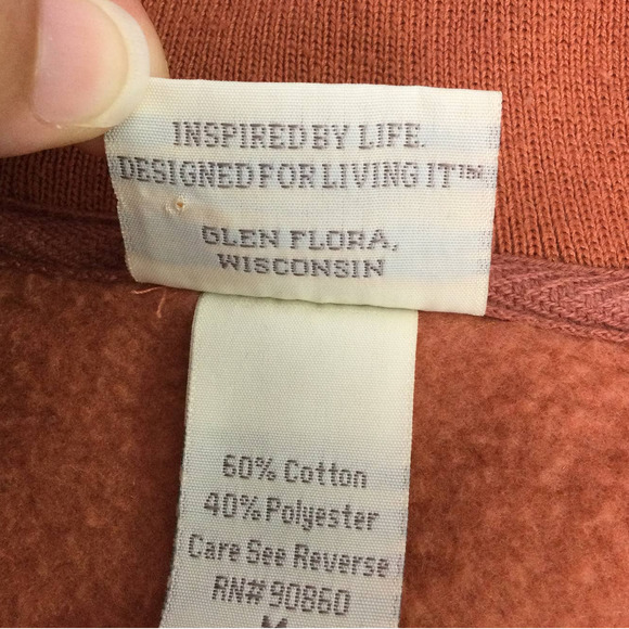 Artisans 1864 Saratoga Orange Mock Collar Long Sleeve Zippered Fleece Men's M - Picture 7 of 14